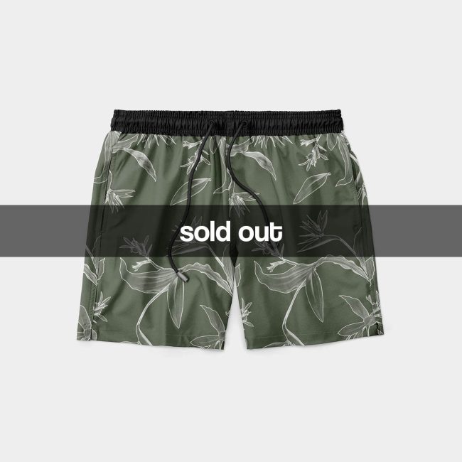 Short de Praia Masculino Tropical Jungle